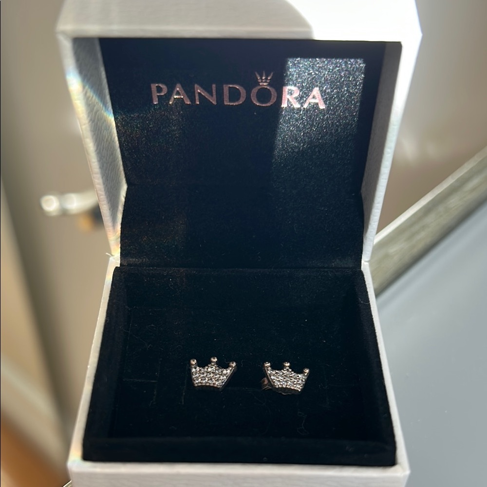 Pandora Crown Earrings